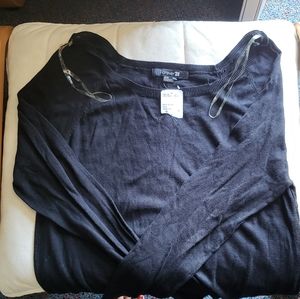 Black stretchy long sleeve sweater